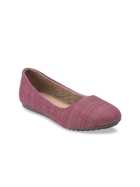 

SALARIO Women Maroon Woven Design Ballerinas
