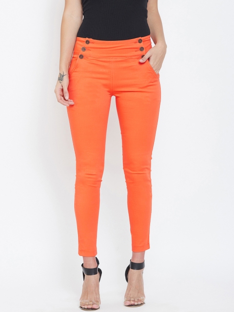 

Rider Republic Women Orange Slim Fit Solid Anti Fit Trousers