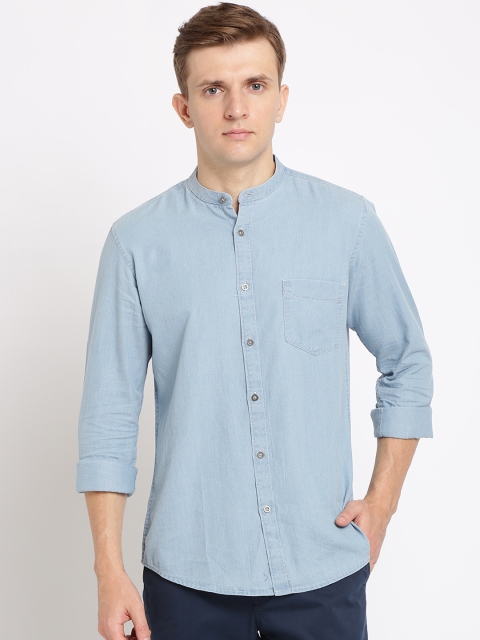 

Crocodile Men Blue Classic Slim Fit Solid Casual Shirt