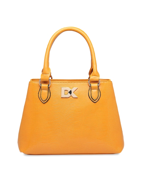 

Diana Korr Yellow Textured Handheld Bag