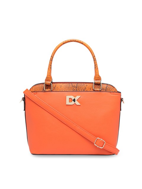

Diana Korr Orange Solid Handheld Bag