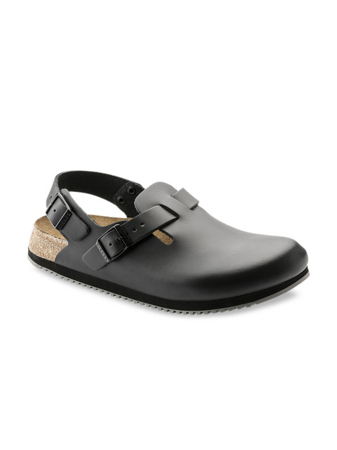 

Birkenstock Unisex Tokio Super Grip Black Natural Leather Regular Width Clogs