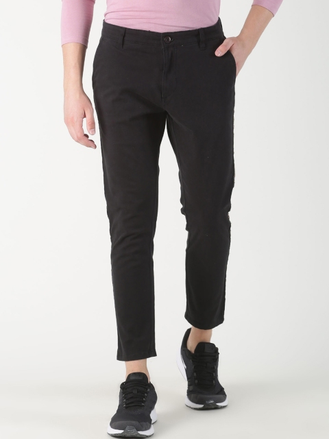 

Blue Saint Men Black Slim Fit Solid Regular Trousers