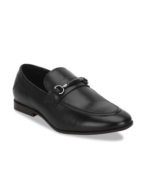 

Red Tape Men Black Solid Leather Formal Loafers