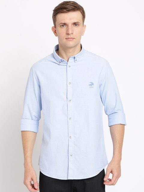 

Crocodile Men Blue Classic Slim Fit Solid Casual Shirt