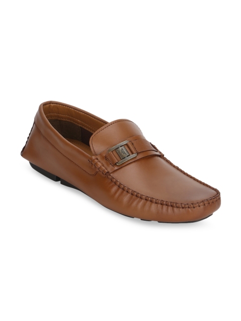 

Red Tape Men Tan Brown Solid Leather Formal Loafers