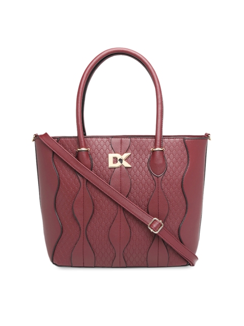 

Diana Korr Maroon Textured Handheld Bag
