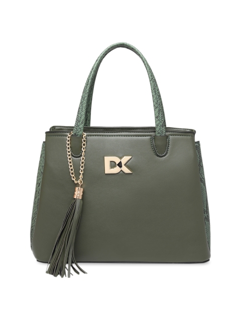 

Diana Korr Green Solid Handheld Bag