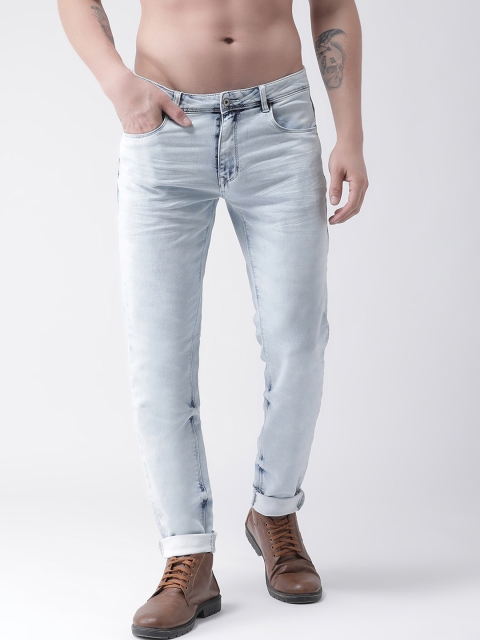 

Rex Straut Jeans Men Blue Tapered Fit Mid-Rise Clean Look Stretchable Jeans
