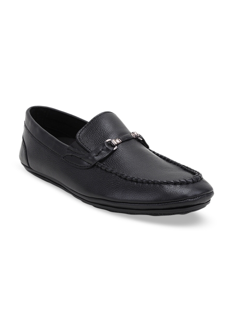 

SCENTRA Men Black Leather Loafers
