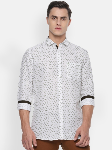 

Van Heusen Sport Men White & Green Slim Fit Printed Casual Shirt