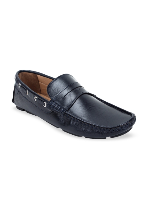 

SCENTRA Men Black Leather Loafers
