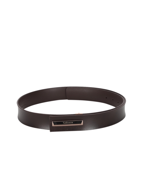 

Van Heusen Men Brown Textured Leather Belt