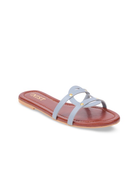 

GNIST Women Grey Solid Open Toe Flats