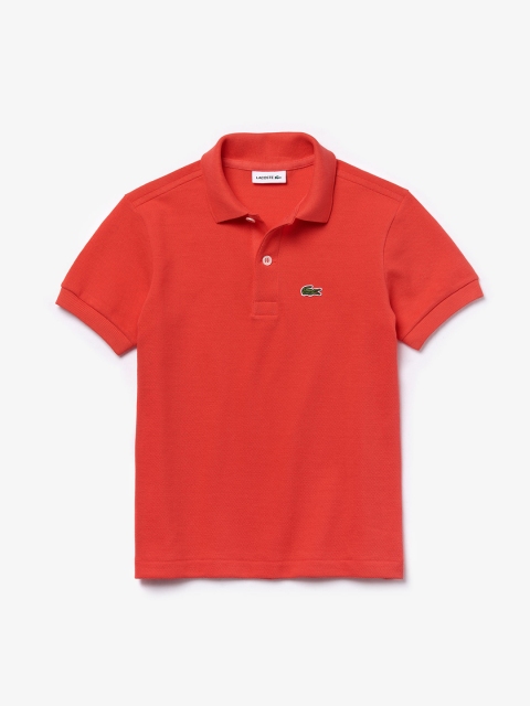 

Lacoste Boys Red Solid Polo