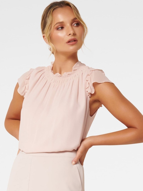 

Forever New Women Pink Solid Top