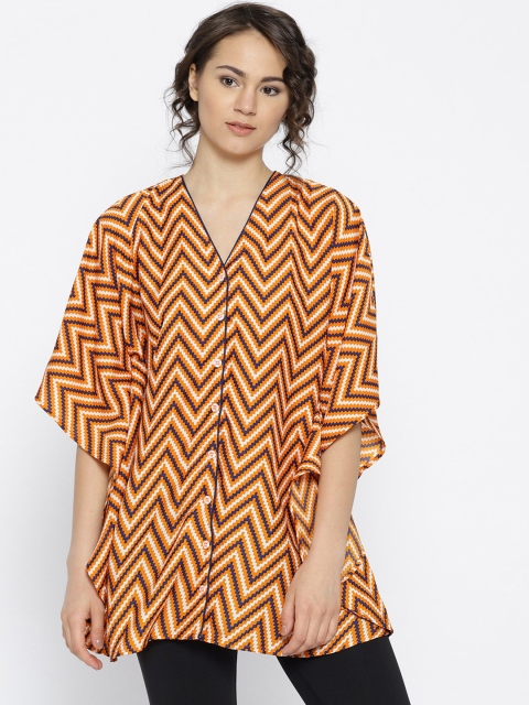 

The Kaftan Company Orange Printed Nightdress