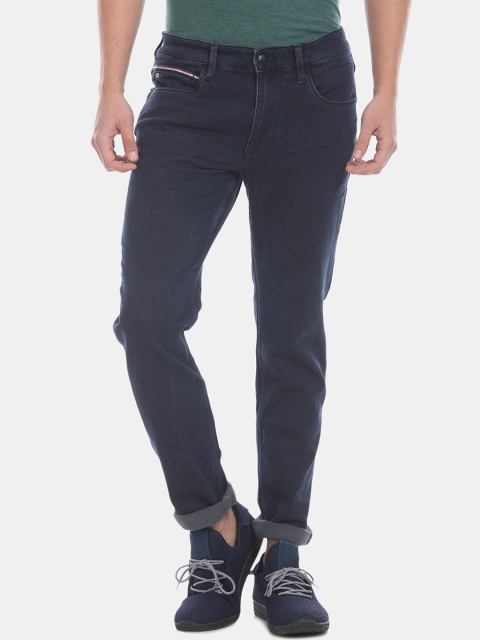 U.S. Polo Assn. Denim Co. Men Blue Slim Fit Mid-Rise Clean Look Stretchable Jeans