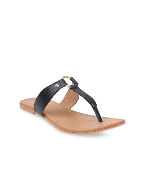 

GNIST Women Black Solid Open Toe Flats