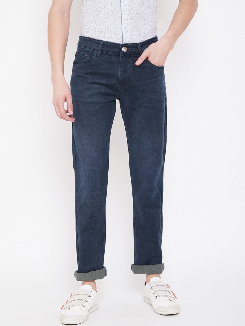 

Octave Men Navy Blue Regular Fit Mid-Rise Clean Look Jeans