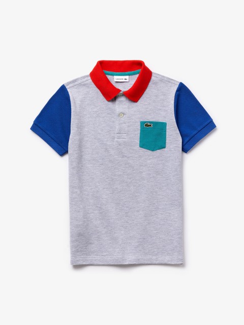 

Lacoste Boys Grey Colourblocked Polo
