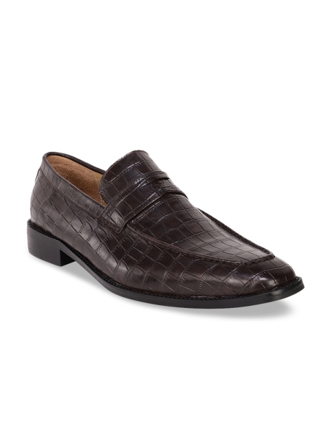 

BERZERI Men Brown Formal Leather Loafers