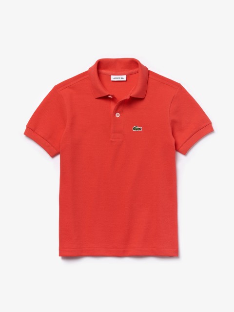 

Lacoste Boys Red Solid Polo