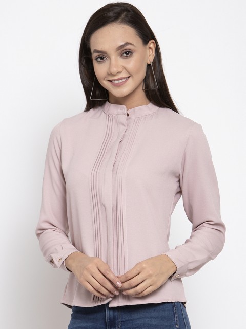 

armure Women Pink Regular Fit Solid Casual Shirt