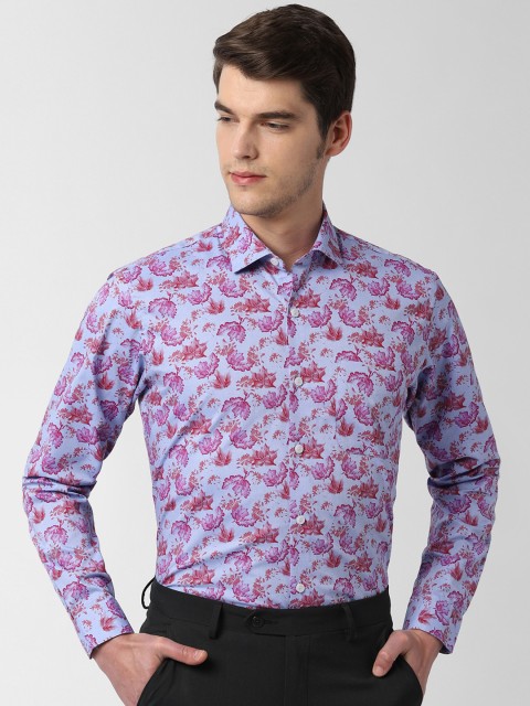 

Peter England Men Blue & Pink Regular Fit Printed Formal Shirt