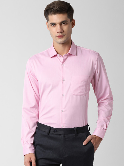 

Peter England Men Pink Slim Fit Solid Formal Shirt