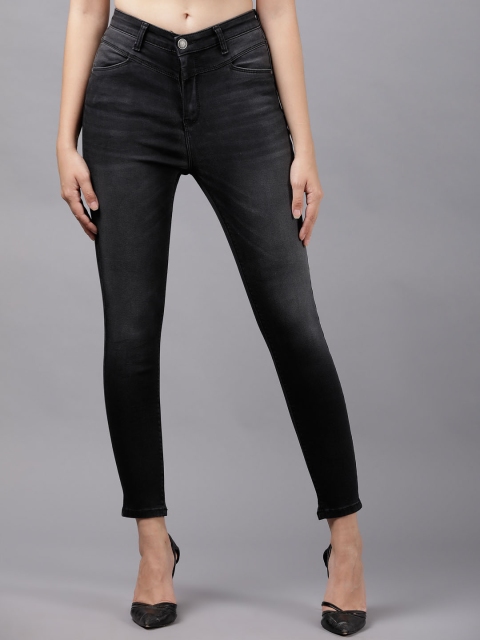 

Tokyo Talkies Women Black Slim Fit Mid-Rise Clean Look Stretchable Jeans
