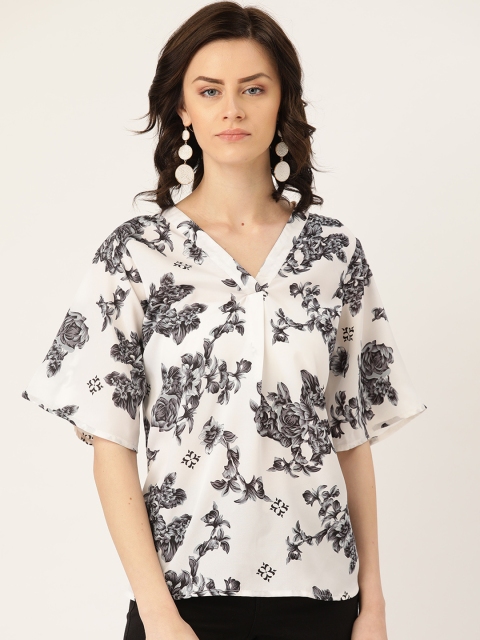 

Rute Women Black & White Printed Top