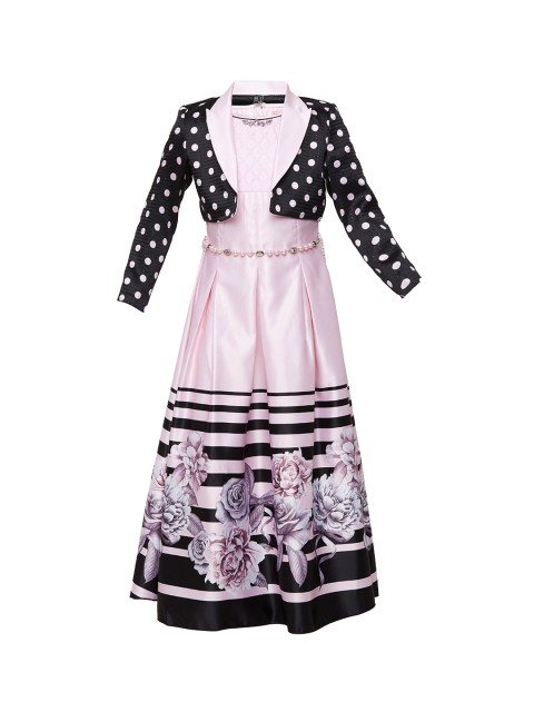 

Tiny Baby Girls Pink Printed Maxi Dress