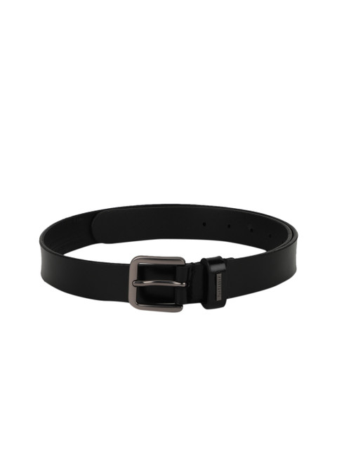 

Van Heusen Men Black Solid Leather Belt