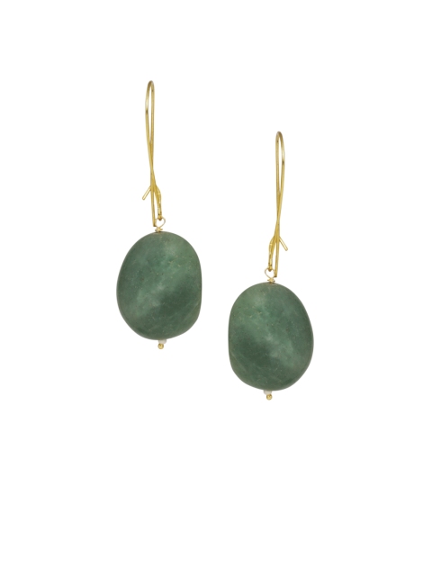 

DUGRISTYLE Gold-Plated Contemporary Drop Earrings, Green