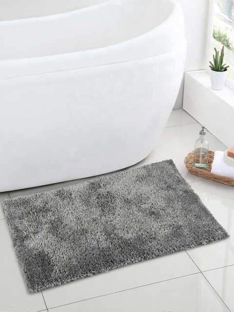 

SPACES Grey Solid Luxury Cushlon Small Bath Mat