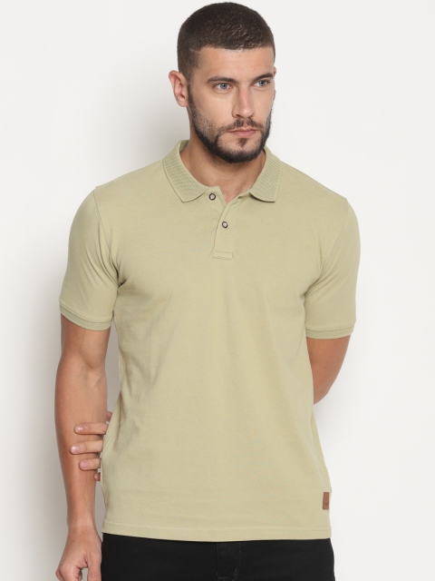 

Steenbok Men Green Solid Polo Collar T-shirt