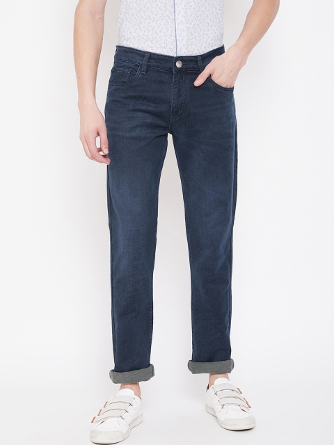 

Octave Men Navy Blue Regular Fit Mid-Rise Clean Look Jeans