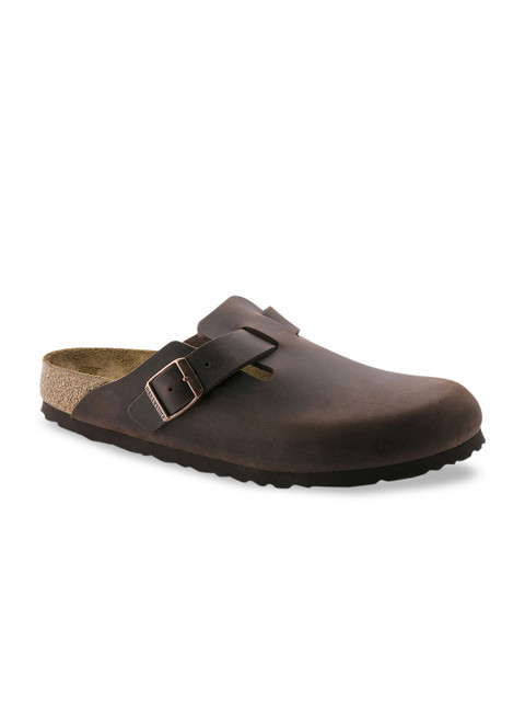 

Birkenstock Unisex Brown Boston Oiled Leather Regular Width Clogs