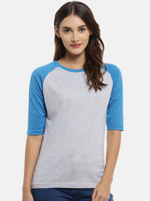 

Campus Sutra Women Grey Solid Top
