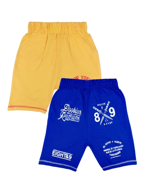 

SWEET ANGEL Boys Set Of 2 Printed Regular Fit Shorts, Blue