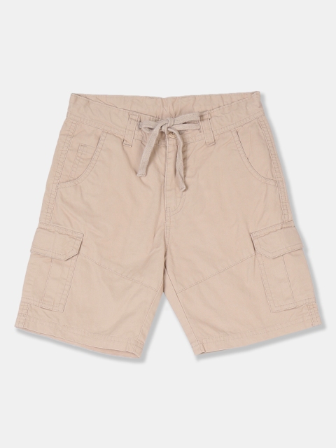 

Cherokee Boys Beige Solid Regular Fit Cargo Shorts