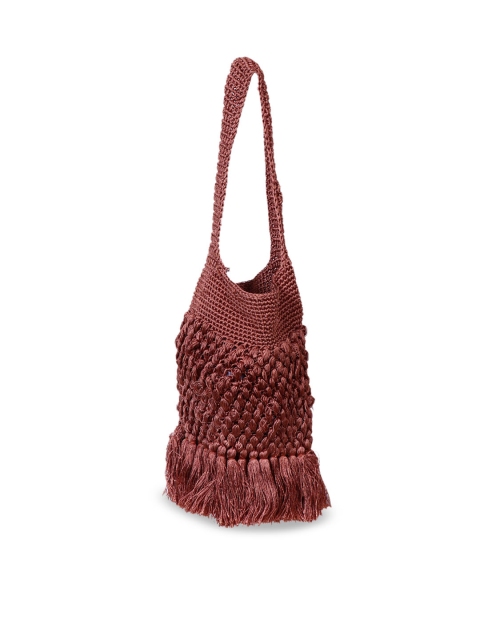 

Diwaah Copper-Toned Self Design Tote Bag