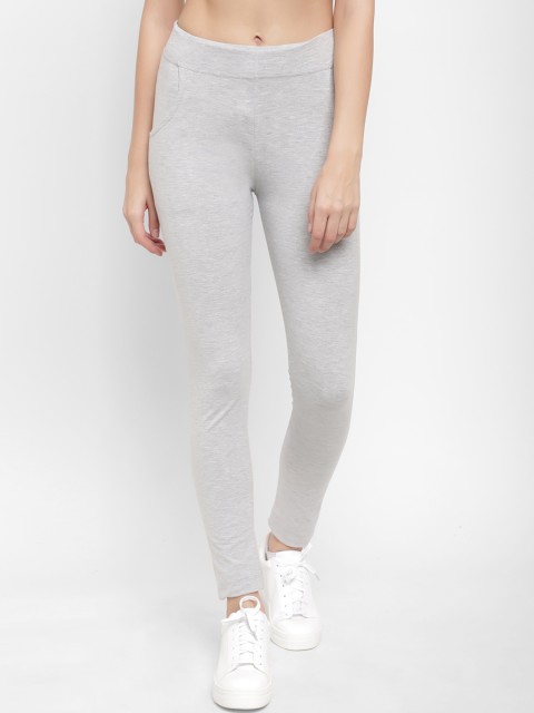 

Floret Women Grey Melange Solid Slim-Fit Track Pants