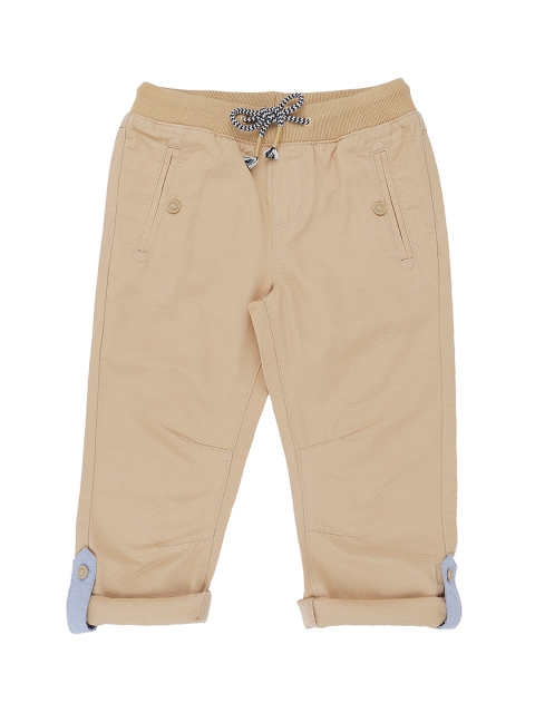 

Pantaloons Junior Boys Beige Regular Fit Solid Regular Trousers