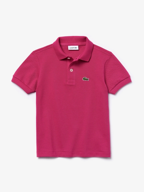 

Lacoste Boys Pink Solid Polo