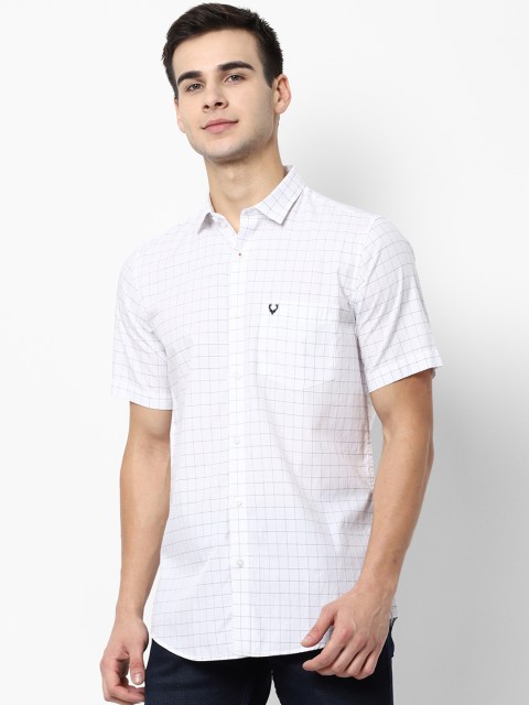 

Allen Solly Men White Slim Fit Checked Casual Shirt