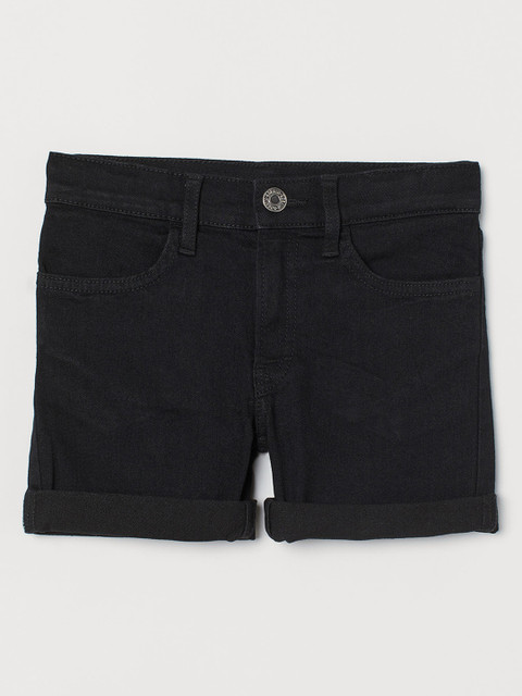 

H&M Boys Black Denim Shorts Slim Fit