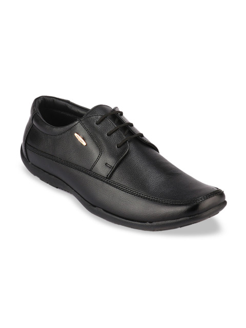 

Red Chief Men Black Solid Leather Formal Derbys