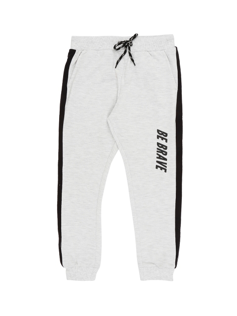 

Pantaloons Junior Boys Grey Melange & Black Colourblocked Track Pants
